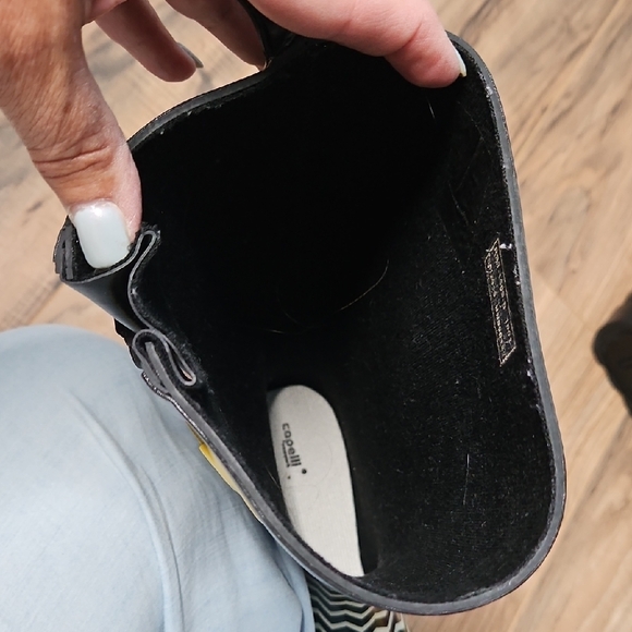 Capelli Stylish Women's Chevron Rain Boots - Black and Yellow - Picture 6 of 15